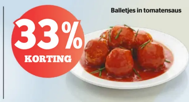 Promotie: Balletjes in tomatensaus
