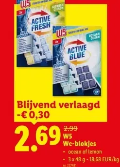 Promotie: W5 Wc-blokjes