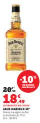 Offre: JACK DANIEL'S 35 Honey ou apple ou fe