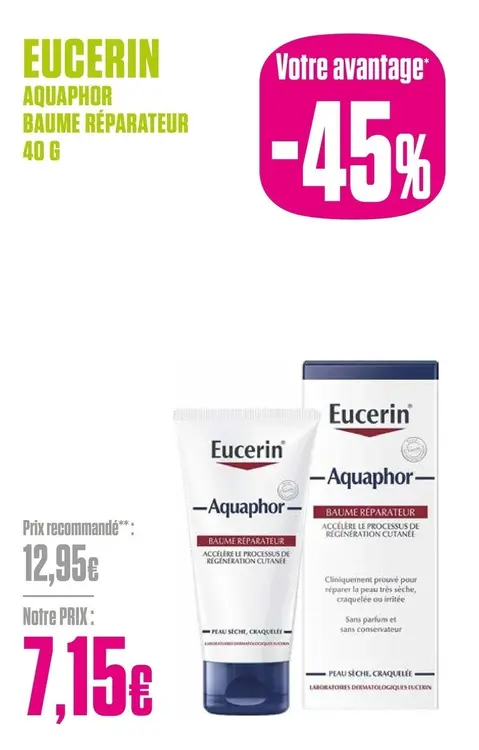 Offre: Aquaphor baume réparateur