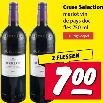 Aanbieding: Cruse Selection Merlot vin de pays doc