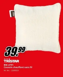 Offre: Coussin chauffant sans fil