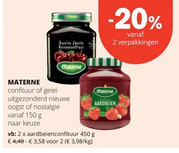 Aanbieding: MATERNE confituur of gelei