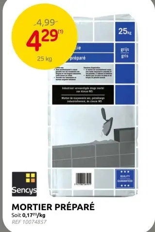 Offre: Mortier préparé