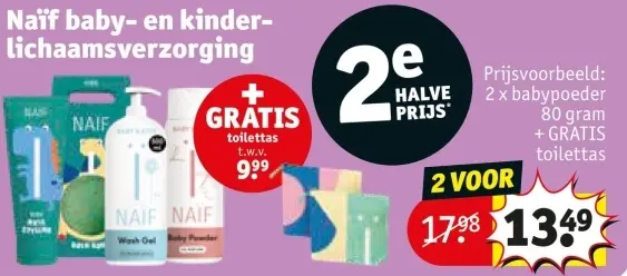 Promotie: Naïf baby- en kinderlichaamsverzorging