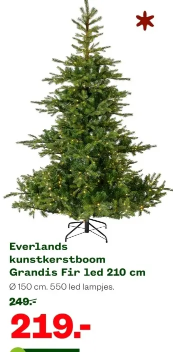Aanbieding: kunstkerstboom Grandis Fir led