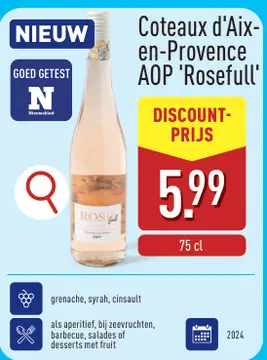 Aanbieding: Coteaux d'Aix-en-Provence AOP 'Rosefull'
