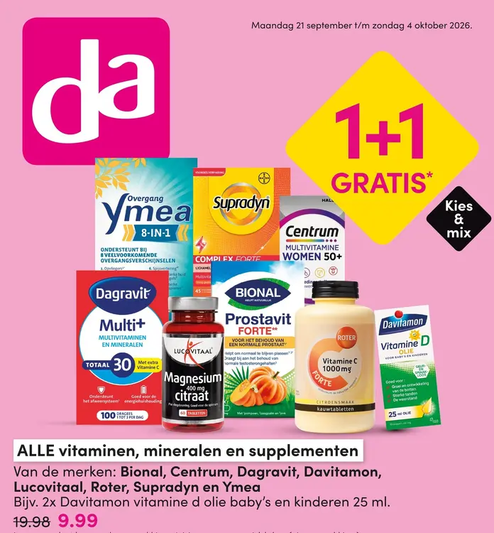 Aanbieding: ALLE vitaminen, mineralen en supplementen