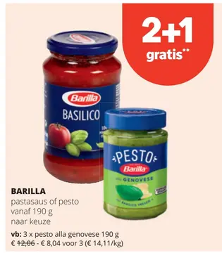 Aanbieding: pastasaus of pesto