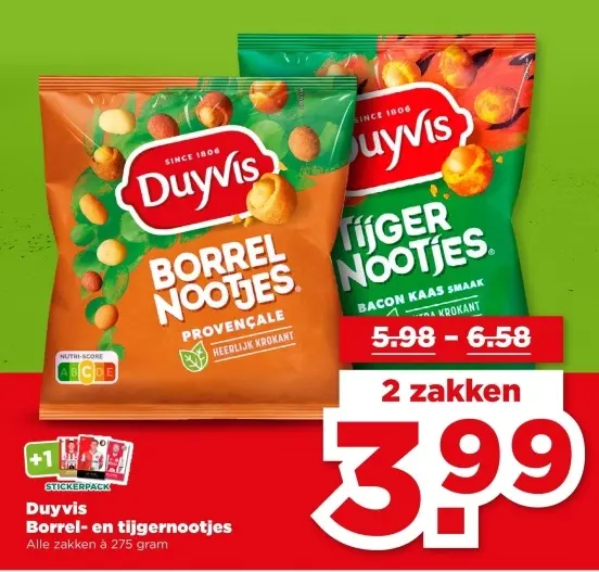 Aanbieding: Borrel- en tijgernootjes