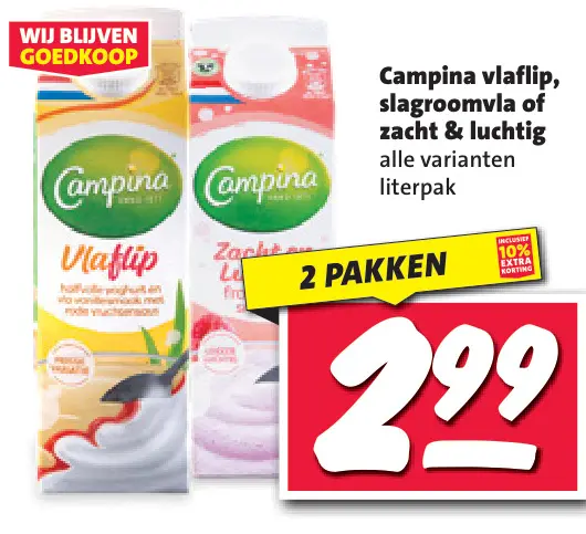 Aanbieding: vlaflip, slagroomvla of zacht & luchtig