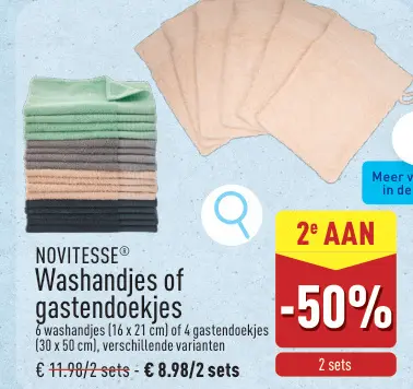 Promotie: Washandjes of gastendoekjes