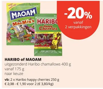 Aanbieding: HARIBO of MAOAM