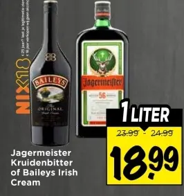 Jagermeister Kruidenbitter of Baileys Irish Cream