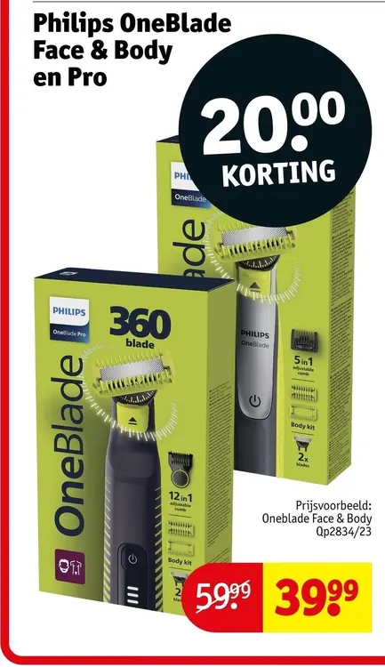 Aanbieding: OneBlade Face & Body en Pro