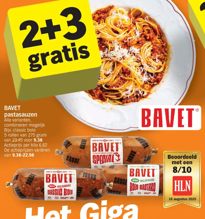 Promotie: Bavet pastasauzen