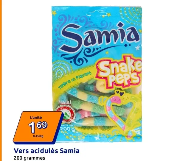 Offre: Vers acidulés Samia