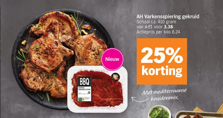 Promotie: Varkensspiering gekruid