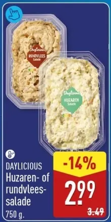 Aanbieding: Huzaren- of rundvleessalade