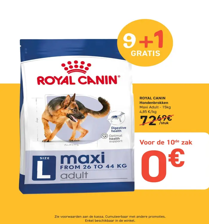 Promotie: Hondenbrokken Maxi Adult