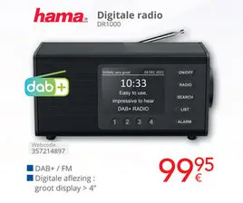Aanbieding: Hama Digitale radio DR1000