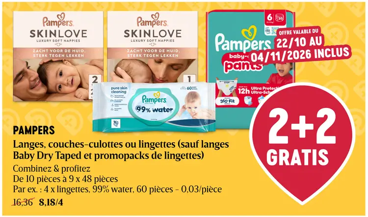 Offre: Langes, couches-culottes ou lingettes