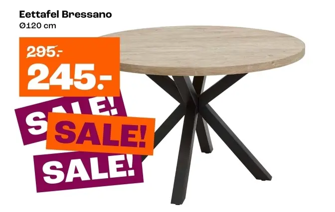 Promotie: Eettafel Bressano