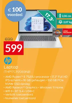 Aanbieding: Laptop ITHP17CP2069NB