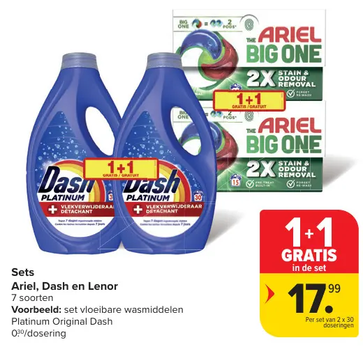 Promotie: Ariel, Dash en Lenor wasmiddel