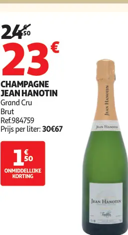 Promotie: Jean Hanotin Champagne Grand Cru Brut