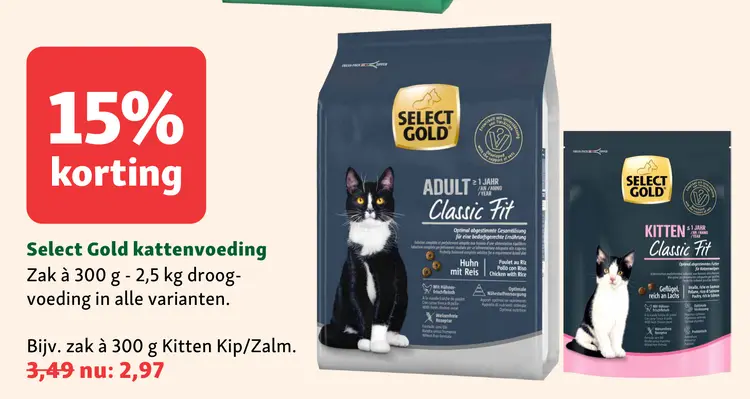 Aanbieding: Select Gold kattenvoeding