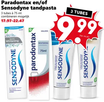 Aanbieding: Paradontax en/of Sensodyne tandpasta