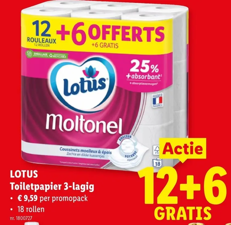 Promotie: Toiletpapier 3-lagig