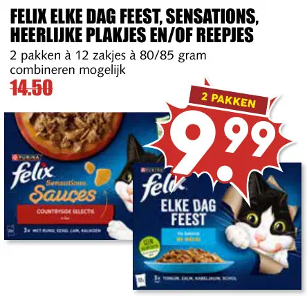 Aanbieding: Elke Dag Feest, Sensations, Heerlijke Plakjes en/of Reepjes