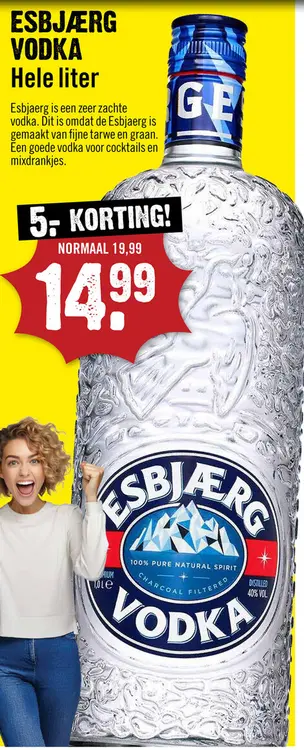 Aanbieding: Esbjaerg Vodka 100 cl