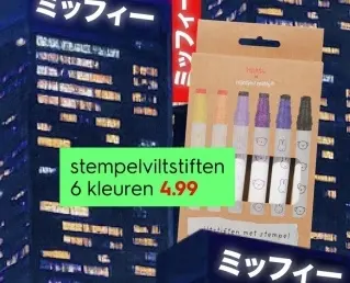 Aanbieding: stempelviltstiften