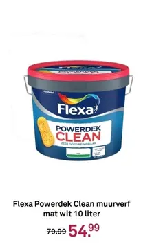Aanbieding: Flexa Powerdek Clean muurverf mat wit