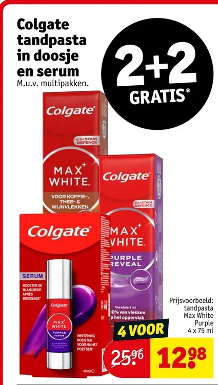 Aanbieding: Colgate tandpasta in doosje en serum