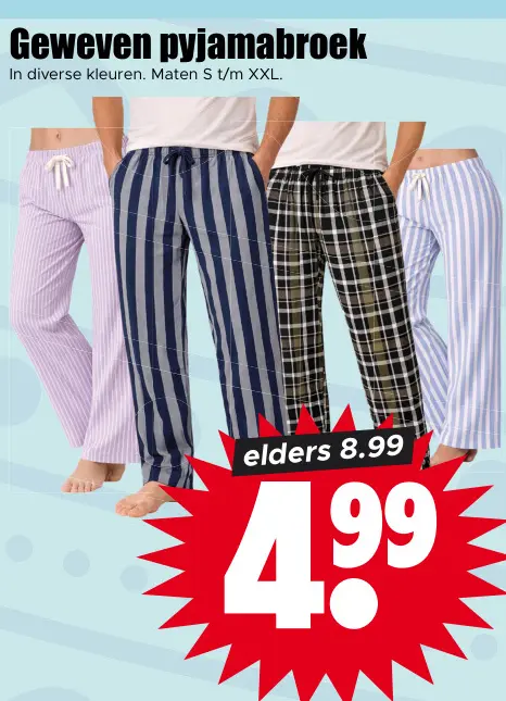 Aanbieding: Geweven pyjamabroek
