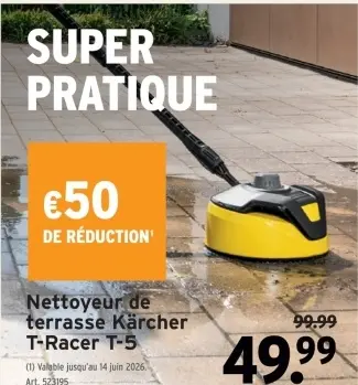 Offre: Nettoyeur de terrasse Kärcher T-Racer T-5