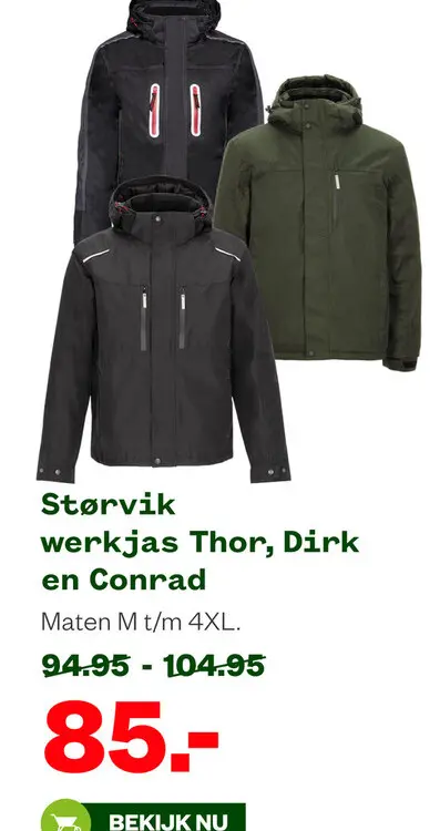 Aanbieding: werkjas Thor, Dirk en Conrad