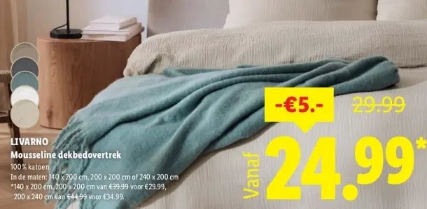 Aanbieding: Mousseline dekbedovertrek