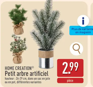 Offre: Petit arbre artificiel
