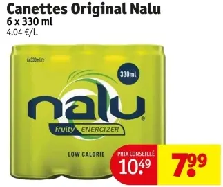 Offre: Canettes Original Nalu