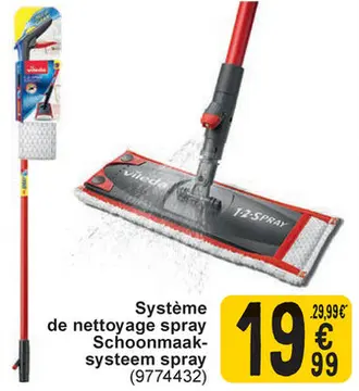 Offre: Système nettoyage spray / Schoonmaaksysteem spray