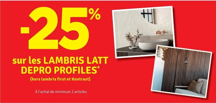 Offre: Lambris latt DEPRO PROFILES