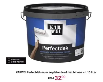 Aanbieding: KARWEI Perfectdek muur en plafondverf mat binnen wit