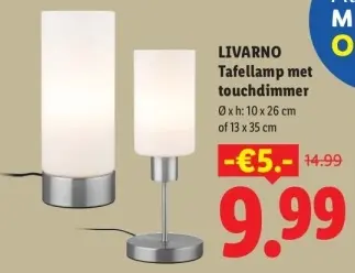 Aanbieding: Tafellamp met touchdimmer