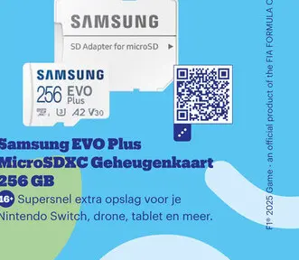 Aanbieding: EVO Plus MicroSDXC Geheugenkaart 256 GB