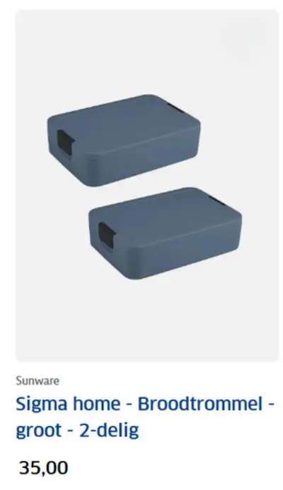 Aanbieding: Sigma home - Broodtrommel